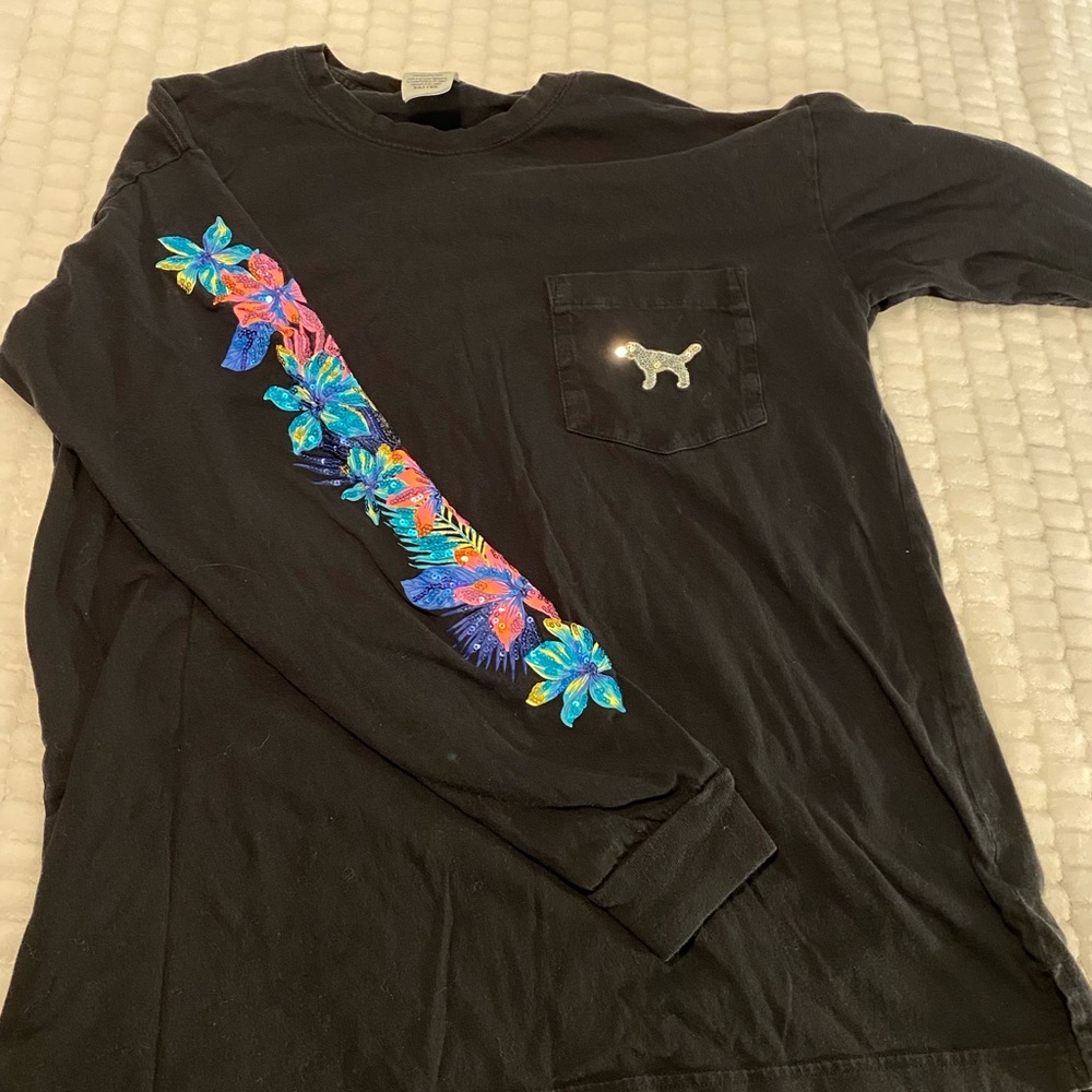 PINK floral long sleeve tshirt